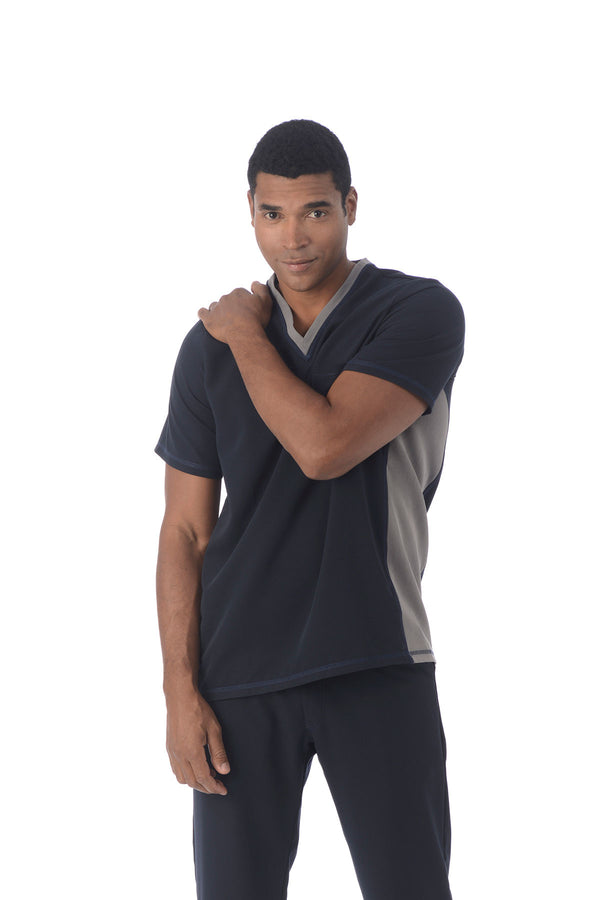 Men's "Sport" V-Neck Top - Navy Blue