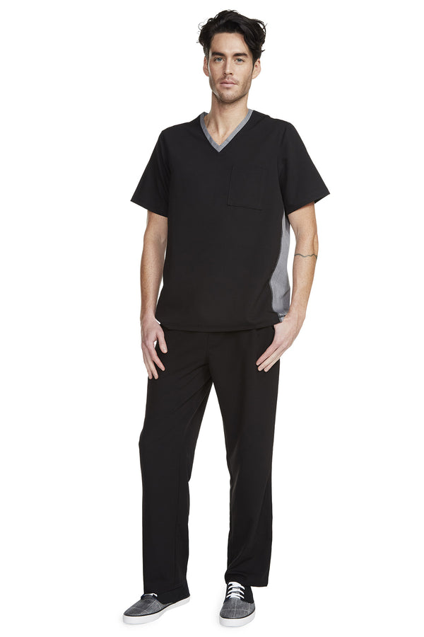 Men's "Sport" V-Neck Top - Black