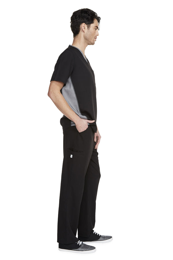 Men's "Sport" V-Neck Top - Black