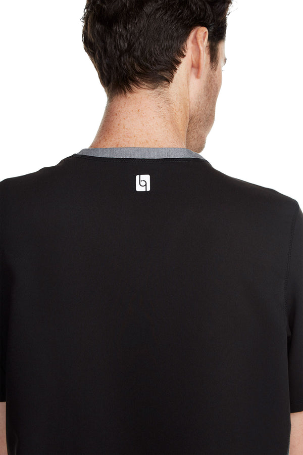 Men's "Sport" V-Neck Top - Black