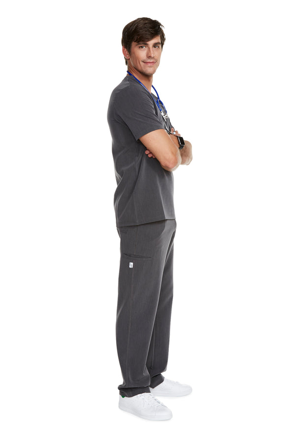 Men's "Better Than Basic" V-Neck Top - Graphite