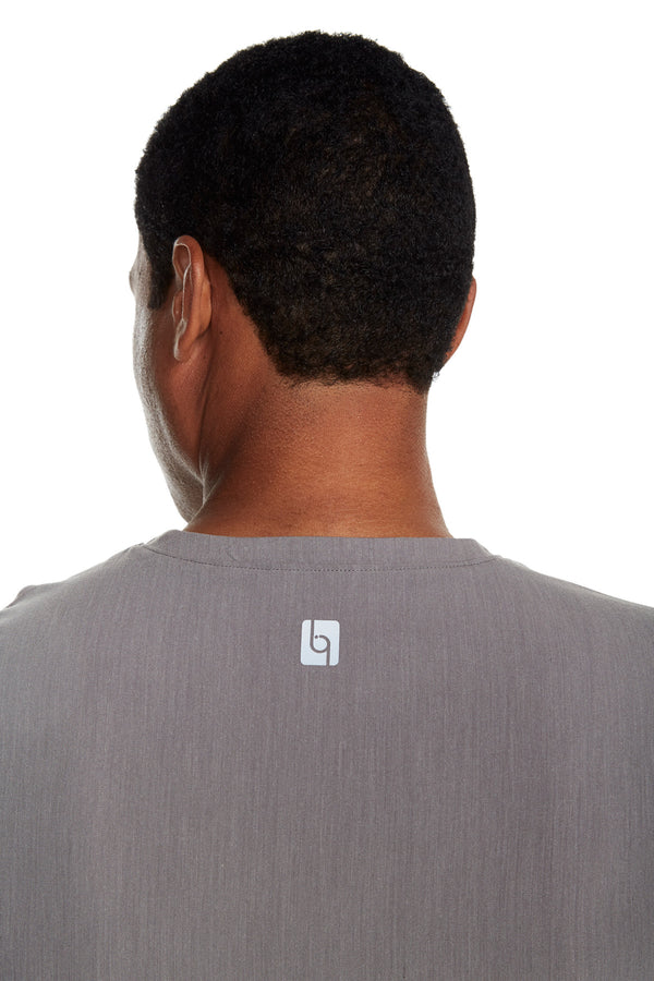Men's "Better Than Basic" V-Neck Top - Charcoal Grey