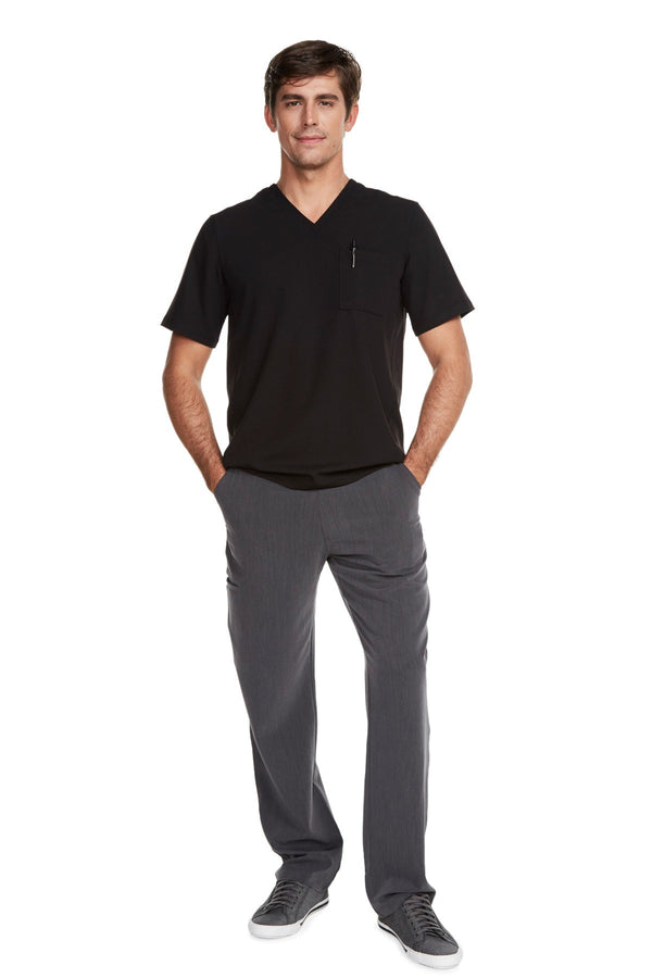 Men's "Better Than Basic" V-Neck Top - Black