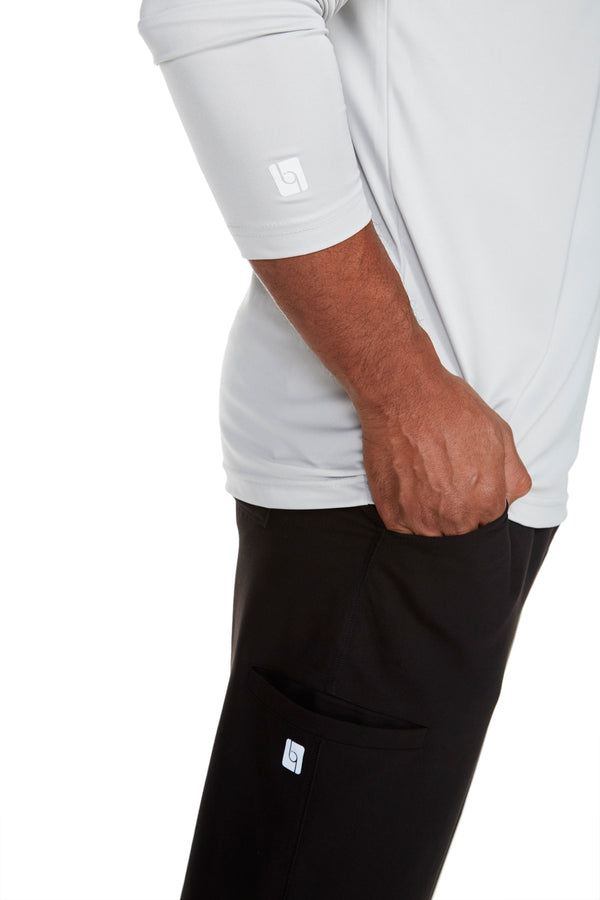 Men's "Under Scrub" Long Sleeve T-Shirt - Light Grey