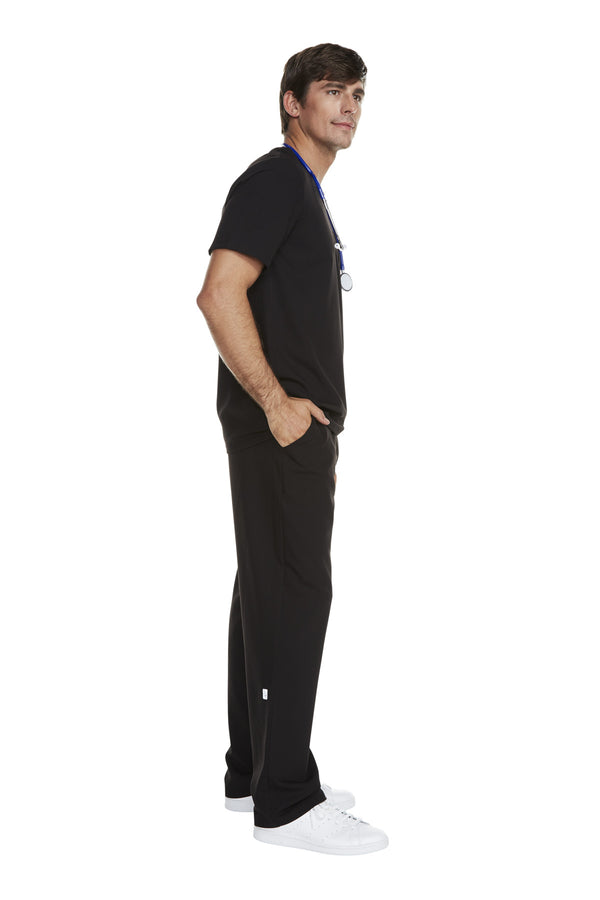 Men's "Better Than Basic" V-Neck Top - Black
