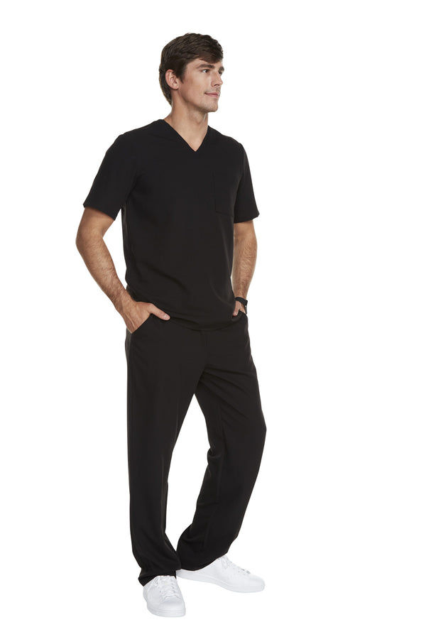 Men's "Better Than Basic" V-Neck Top - Black