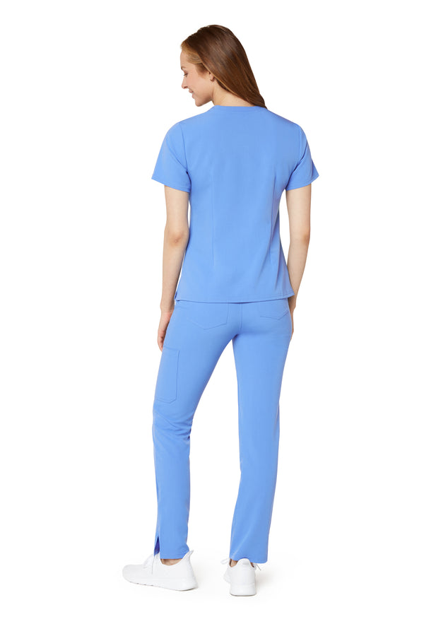 Women's One-Pocket Scrub Top - Ceil Blue