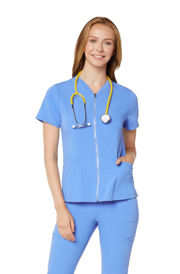 Women's Zipper Top - Ceil Blue