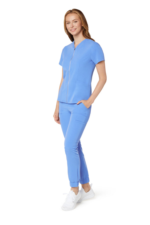 Women's Zipper Top - Ceil Blue