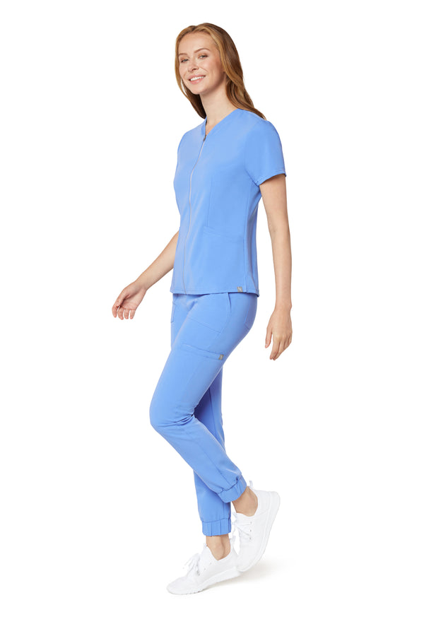 Women's Zipper Top - Ceil Blue