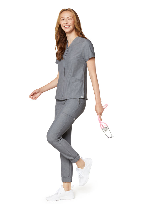 Women's Zipper Top - Graphite