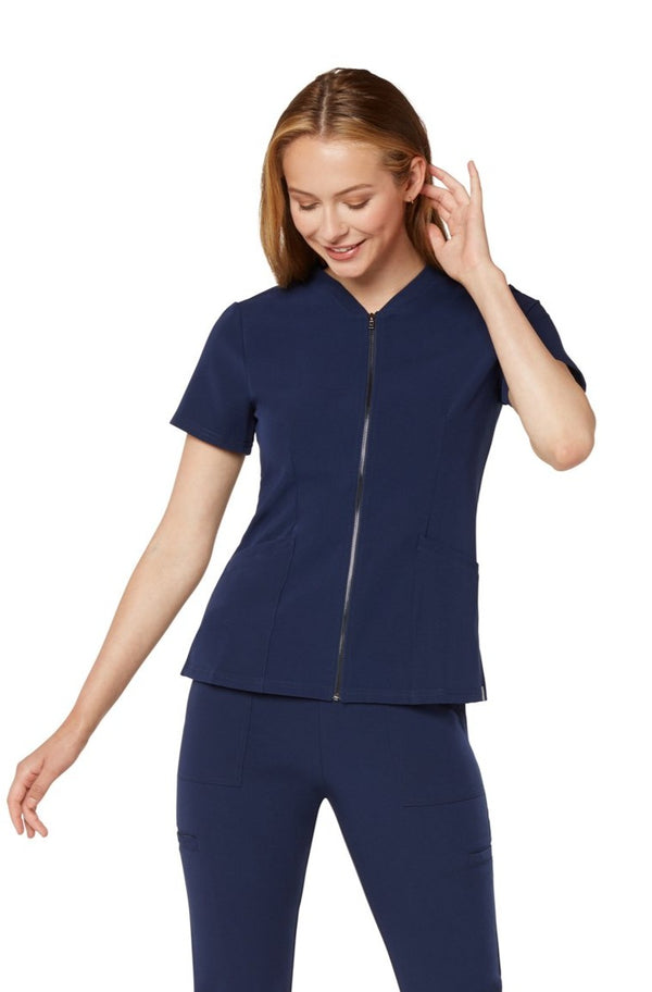 Women's Zipper Top - Navy Blue