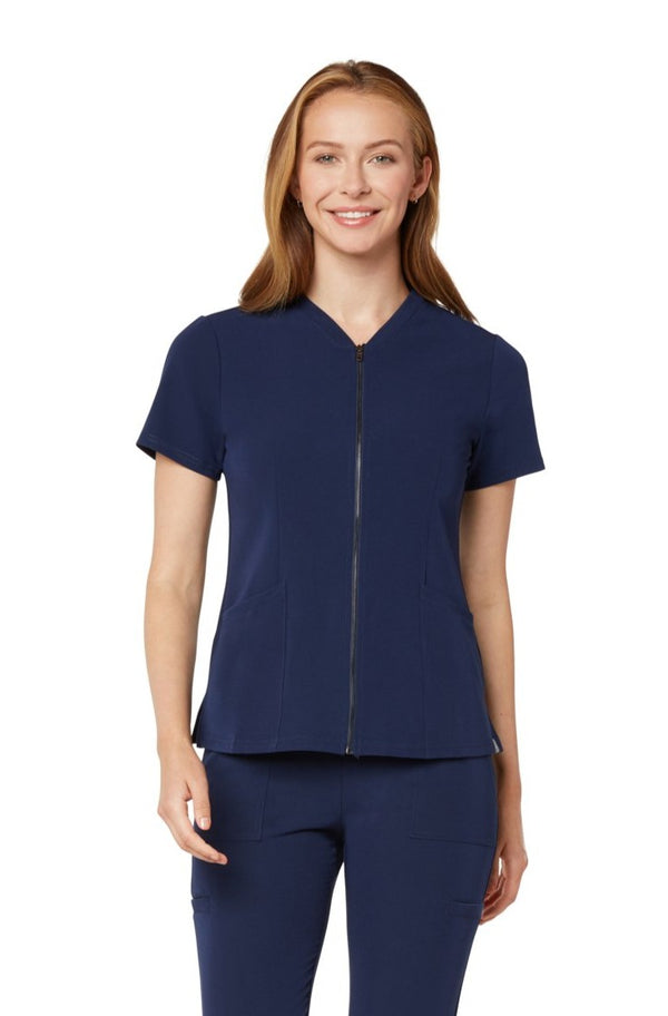 Women's Zipper Top - Navy Blue