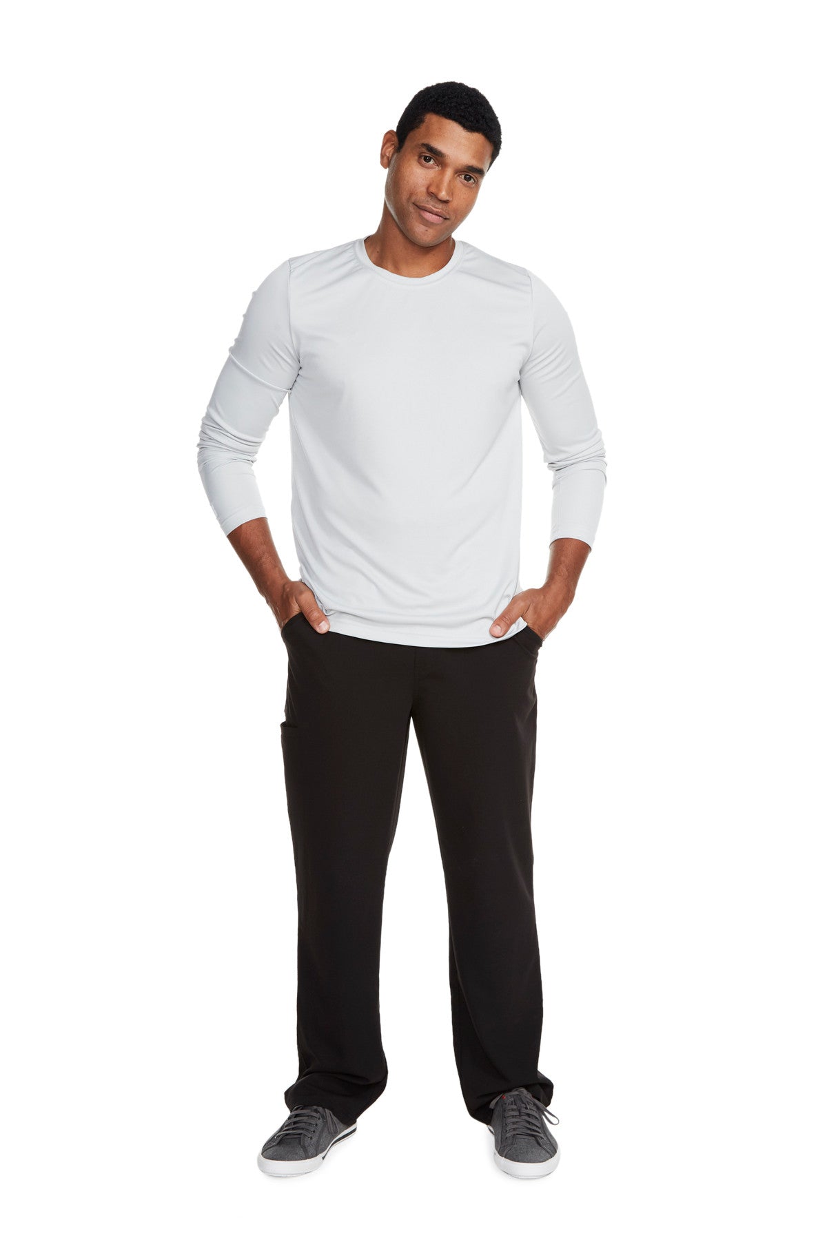 Men's "Under Scrub" Long T-Shirt Light Grey – Body Intelligence