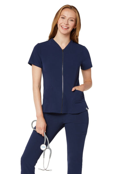 Women's Zipper Top - Navy Blue
