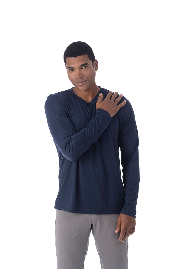Men's "Under Scrub" Long Sleeve T-Shirt - Navy Blue